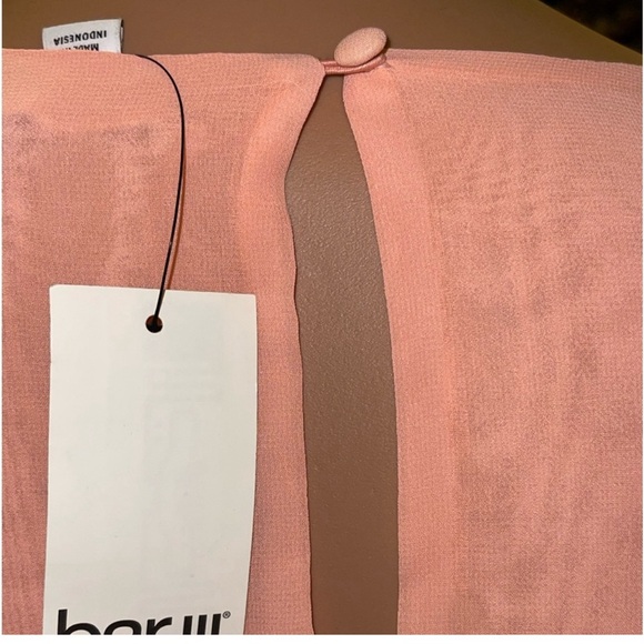 BAR III BLOUSE ABSTRACT GEO BELL SLEEVE WOMEN ORANGE COLOR STYLE BLUSHING SIZE S - Picture 11 of 11